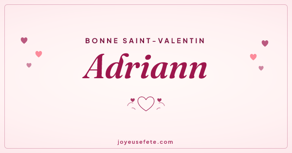 Image « Bonne Saint-Valentin Adriann » au format large