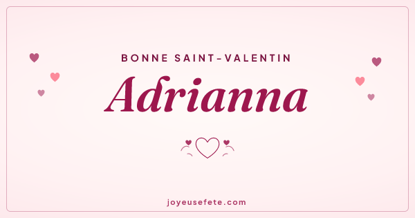 Image « Bonne Saint-Valentin Adrianna » au format large