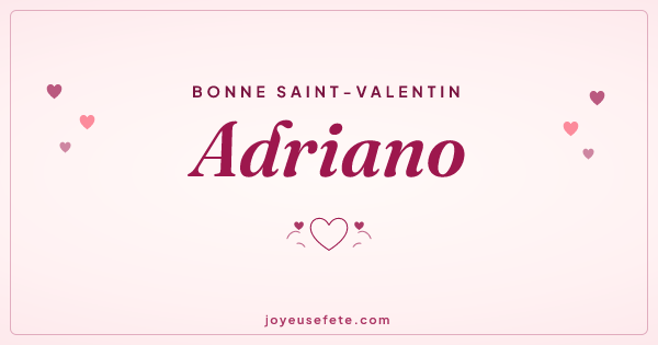 Image « Bonne Saint-Valentin Adriano » au format large