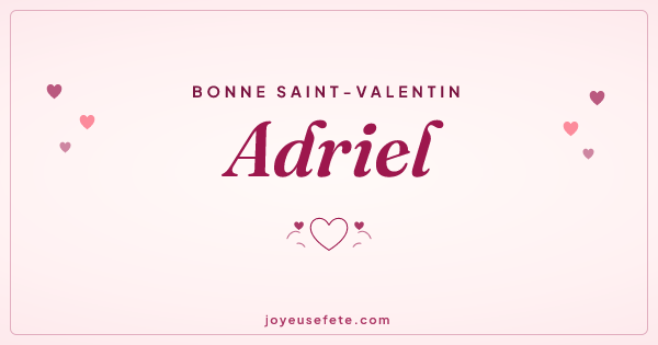 Image « Bonne Saint-Valentin Adriel » au format large