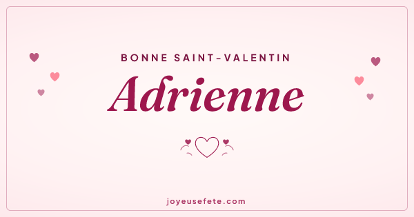 Image « Bonne Saint-Valentin Adrienne » au format large