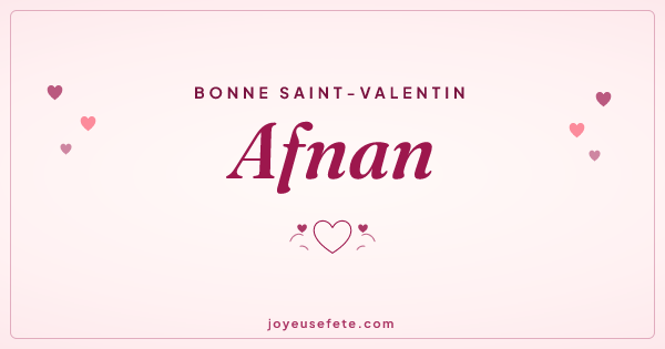 Image « Bonne Saint-Valentin Afnan » au format large