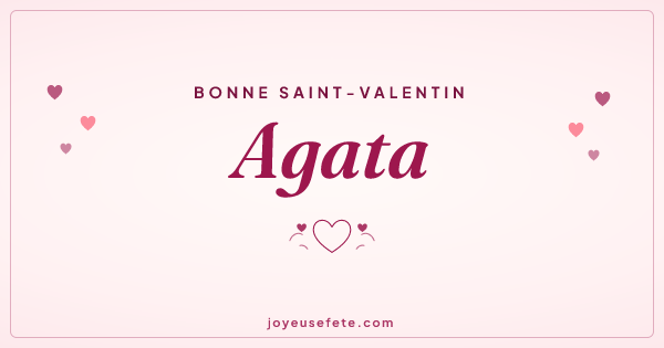 Image « Bonne Saint-Valentin Agata » au format large