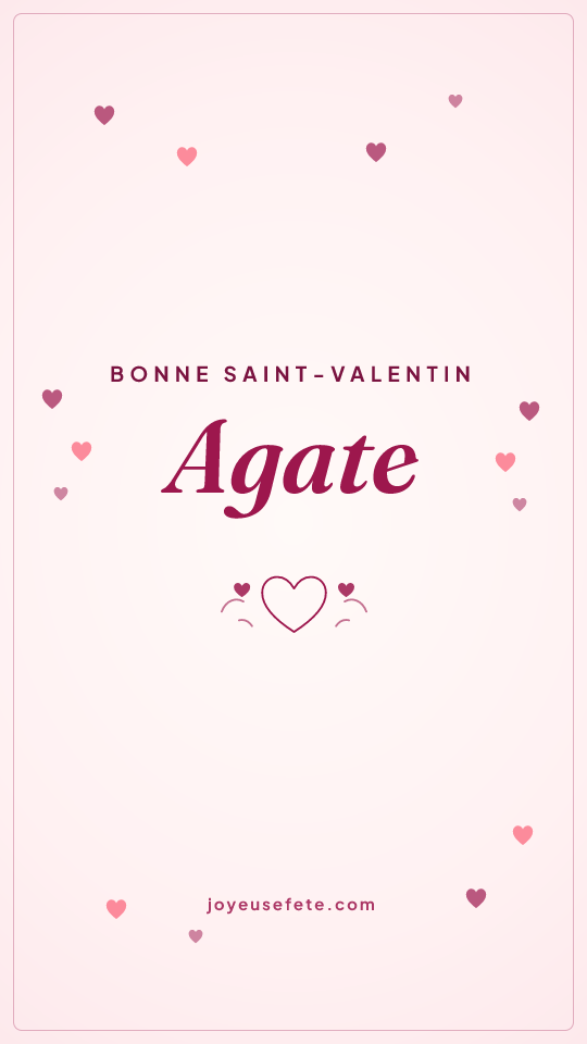 Image « Bonne Saint-Valentin Agate » au format story