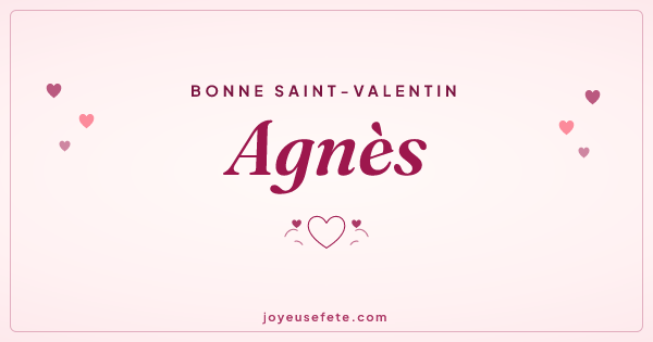 Image « Bonne Saint-Valentin Agnès » au format large