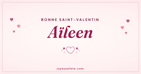 Image « Bonne Saint-Valentin Aïleen » au format large