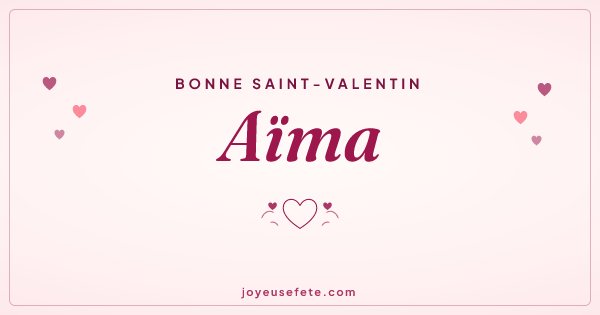 Image « Bonne Saint-Valentin Aïma » au format large