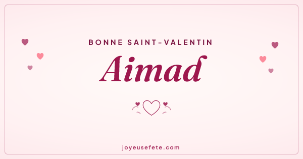 Image « Bonne Saint-Valentin Aimad » au format large