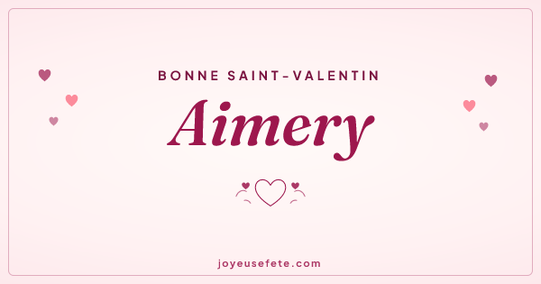 Image « Bonne Saint-Valentin Aimery » au format large