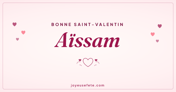 Image « Bonne Saint-Valentin Aïssam » au format large