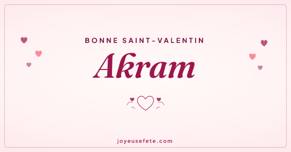 Image « Bonne Saint-Valentin Akram » au format large