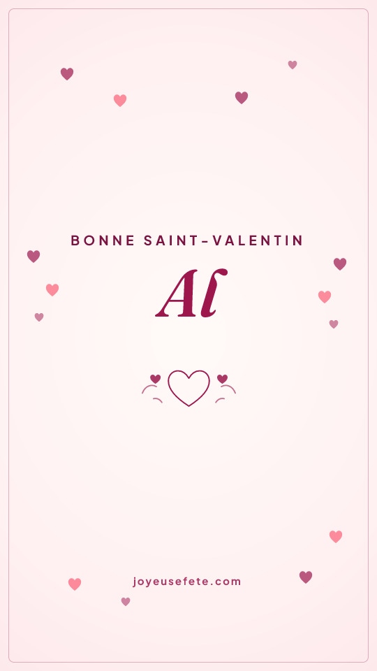 Image « Bonne Saint-Valentin Al » au format story