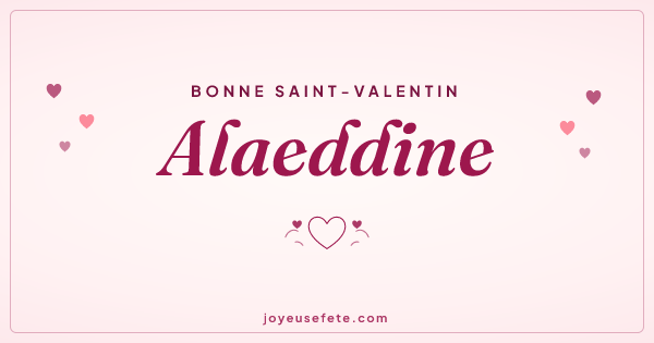 Image « Bonne Saint-Valentin Alaeddine » au format large