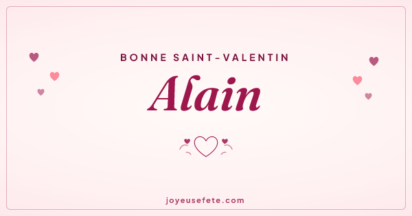 Image « Bonne Saint-Valentin Alain » au format large