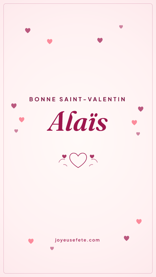 Image « Bonne Saint-Valentin Alaïs » au format story