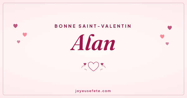 Image « Bonne Saint-Valentin Alan » au format large