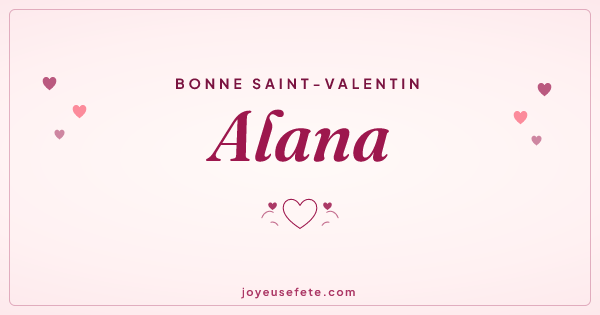 Image « Bonne Saint-Valentin Alana » au format large