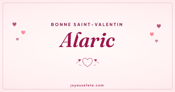 Image « Bonne Saint-Valentin Alaric » au format large