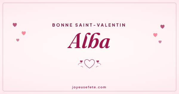 Image « Bonne Saint-Valentin Alba » au format large