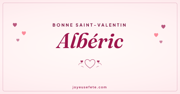 Image « Bonne Saint-Valentin Albéric » au format large