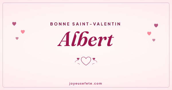 Image « Bonne Saint-Valentin Albert » au format large