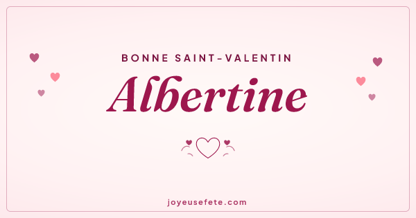 Image « Bonne Saint-Valentin Albertine » au format large