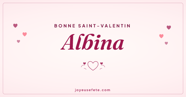 Image « Bonne Saint-Valentin Albina » au format large
