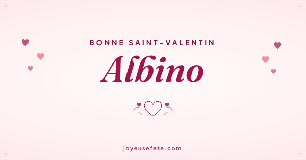 Image « Bonne Saint-Valentin Albino » au format large