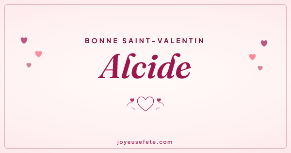 Image « Bonne Saint-Valentin Alcide » au format large