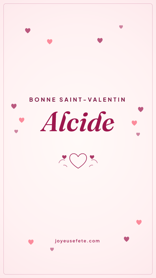 Image « Bonne Saint-Valentin Alcide » au format story