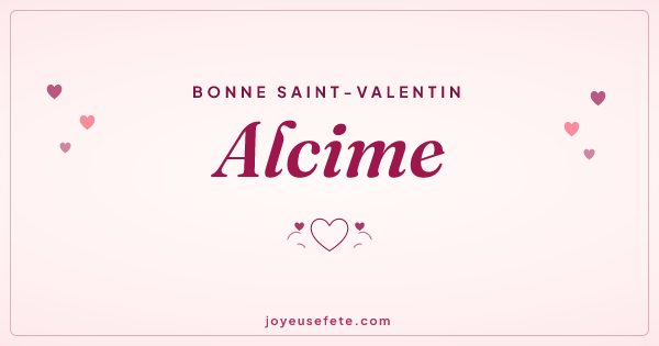 Image « Bonne Saint-Valentin Alcime » au format large