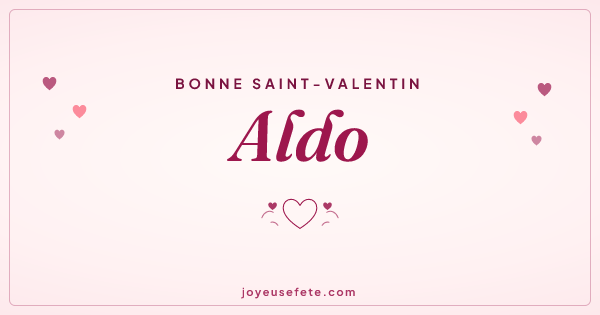 Image « Bonne Saint-Valentin Aldo » au format large