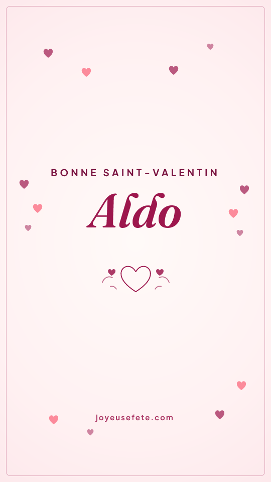 Image « Bonne Saint-Valentin Aldo » au format story