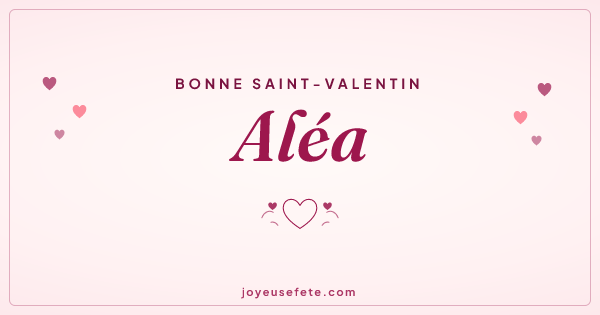 Image « Bonne Saint-Valentin Aléa » au format large