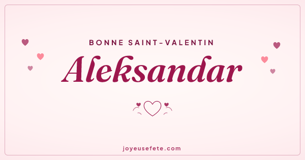 Image « Bonne Saint-Valentin Aleksandar » au format large