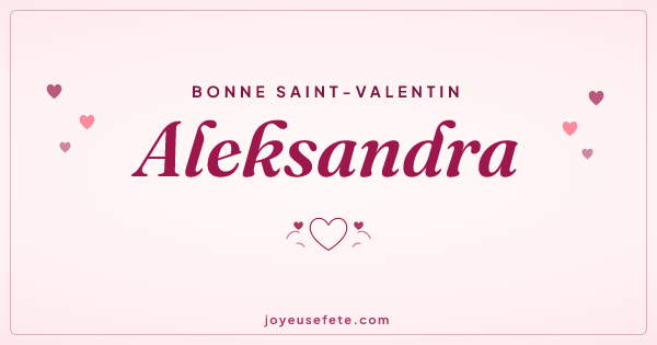 Image « Bonne Saint-Valentin Aleksandra » au format large