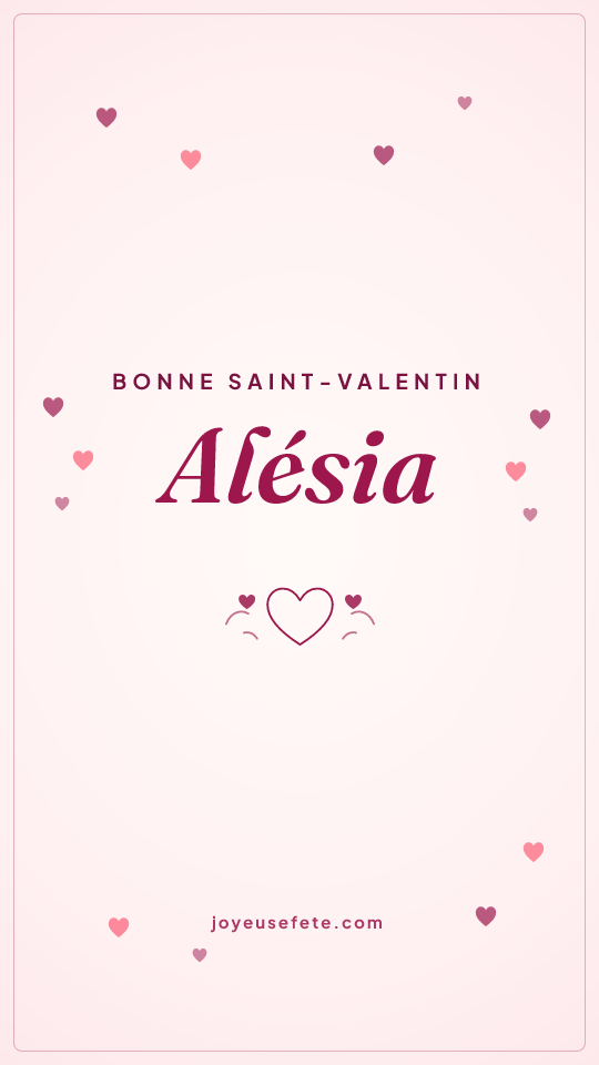 Image « Bonne Saint-Valentin Alésia » au format story