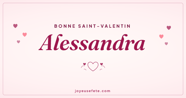 Image « Bonne Saint-Valentin Alessandra » au format large