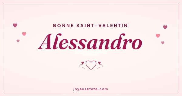 Image « Bonne Saint-Valentin Alessandro » au format large
