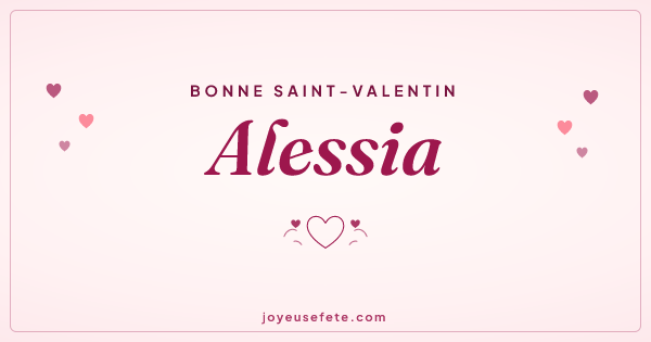 Image « Bonne Saint-Valentin Alessia » au format large