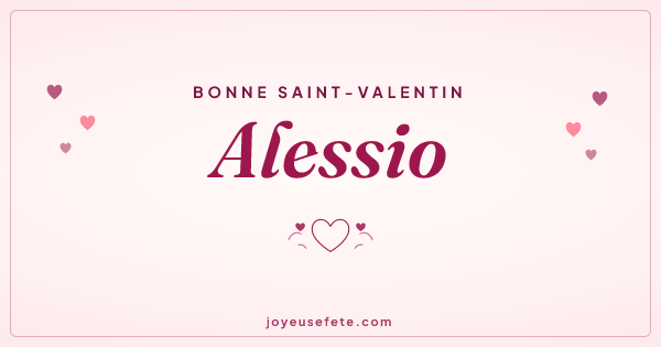 Image « Bonne Saint-Valentin Alessio » au format large