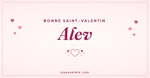 Image « Bonne Saint-Valentin Alev » au format large