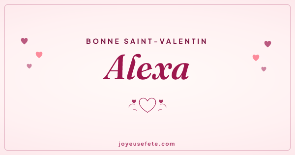 Image « Bonne Saint-Valentin Alexa » au format large