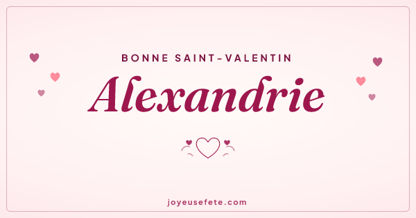Image « Bonne Saint-Valentin Alexandrie » au format large