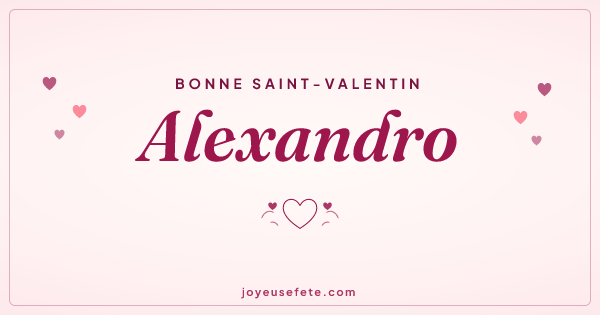 Image « Bonne Saint-Valentin Alexandro » au format large