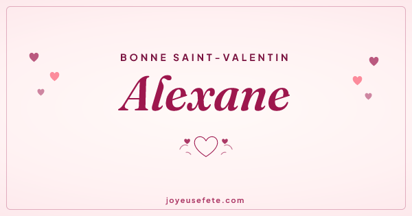 Image « Bonne Saint-Valentin Alexane » au format large