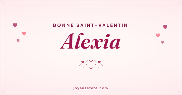 Image « Bonne Saint-Valentin Alexia » au format large