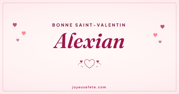 Image « Bonne Saint-Valentin Alexian » au format large