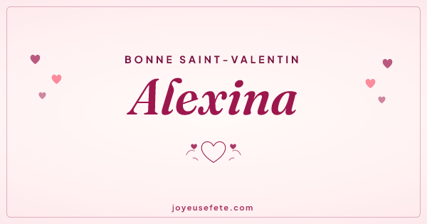 Image « Bonne Saint-Valentin Alexina » au format large