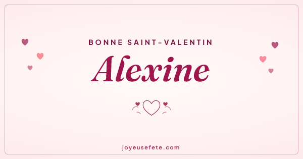 Image « Bonne Saint-Valentin Alexine » au format large